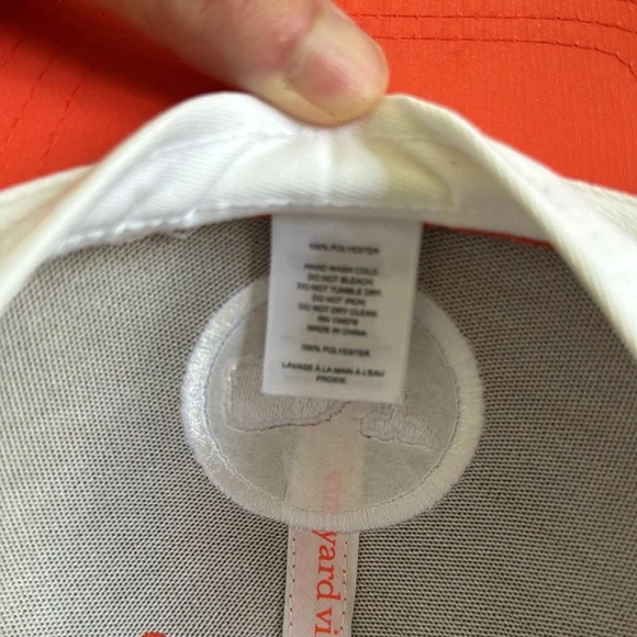 Vineyard Vines Cap Whale White Orange Adjustable Hat‎ Mens. - Picture 3 of 4